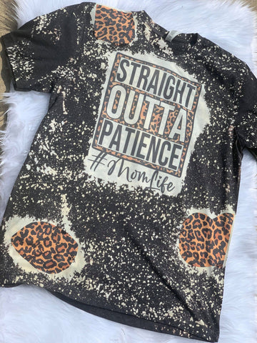 Straight Outta Patience Bleached Tee
