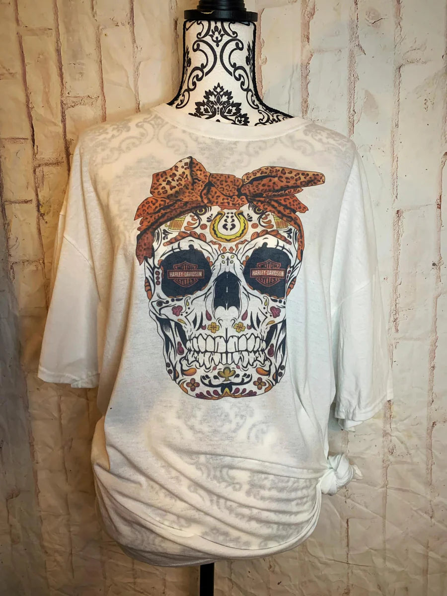 Motorcycle skull Tee