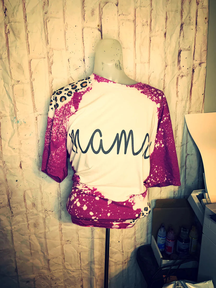 Mama Leopard Bleached Tees