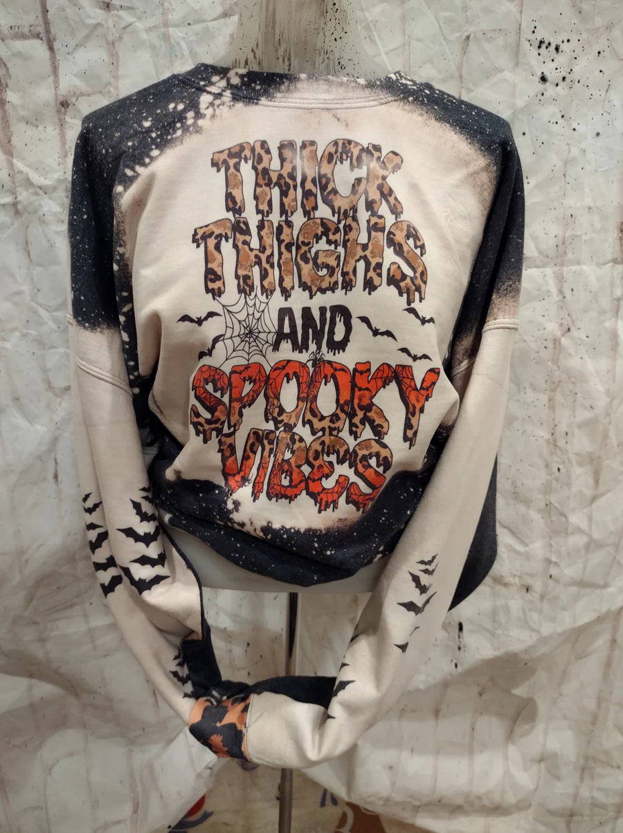 Thick thighs Bleached Sweatshirts