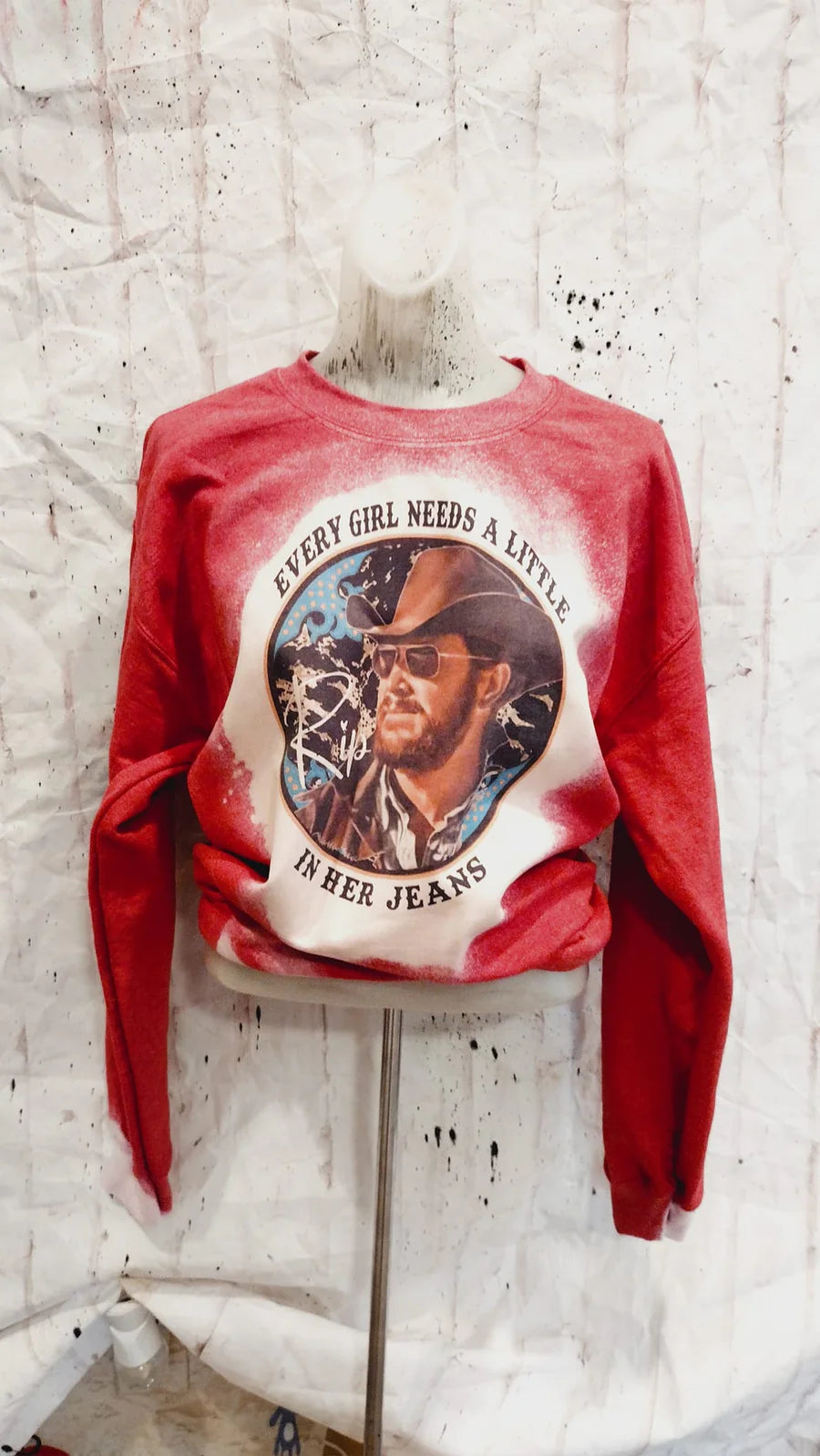 Every Girl Needs A Rip In There Jeans Bleached Sweatshirts