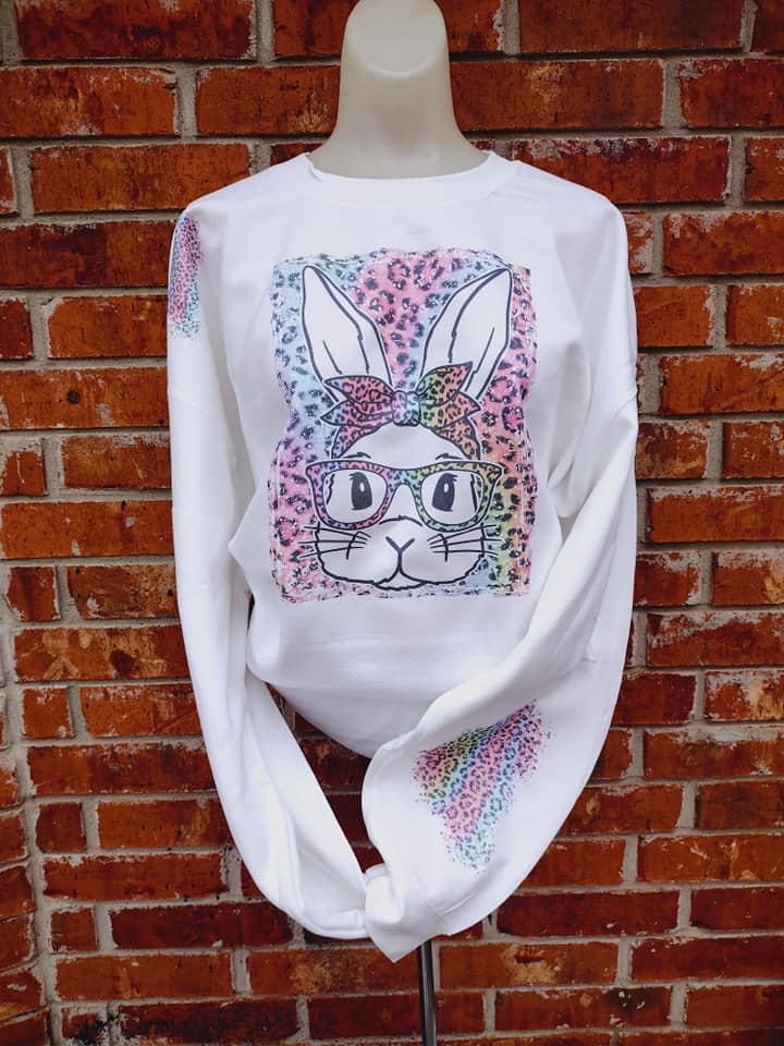 Cute Tye Dye Easter Bunny Sweatshirt