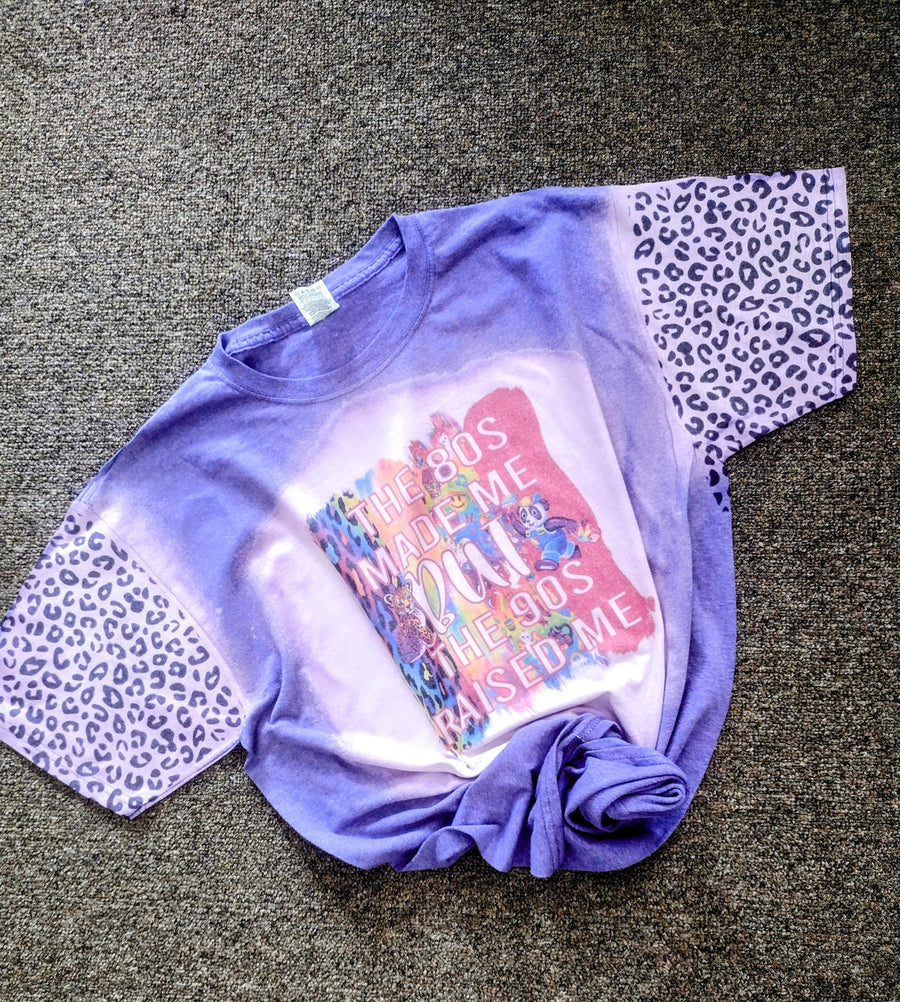 90's raised me Bleached Tees