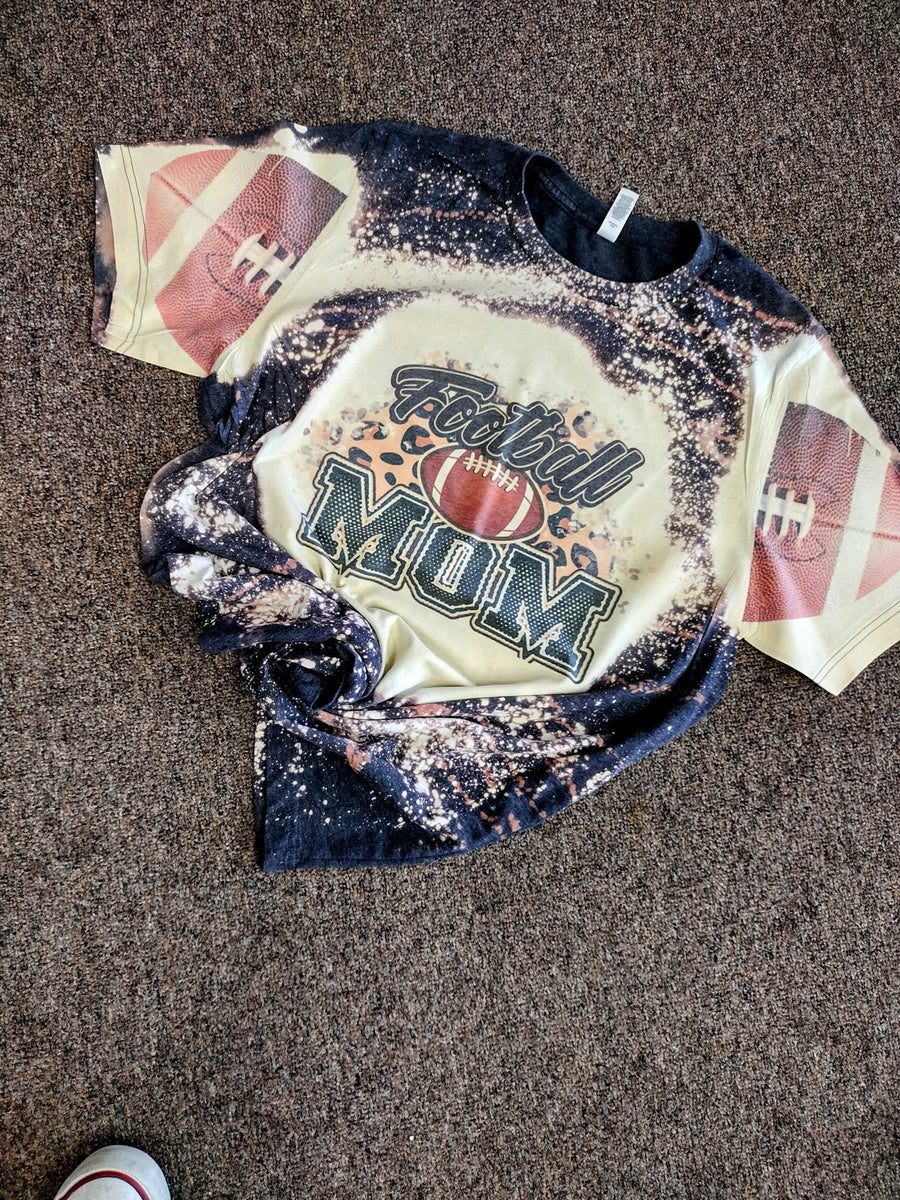 Football mom Bleached Tees
