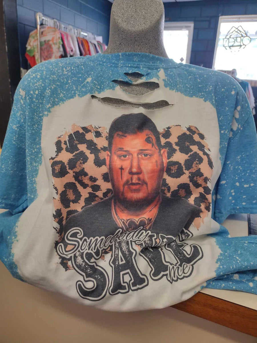 Somebody save me Bleached Tees