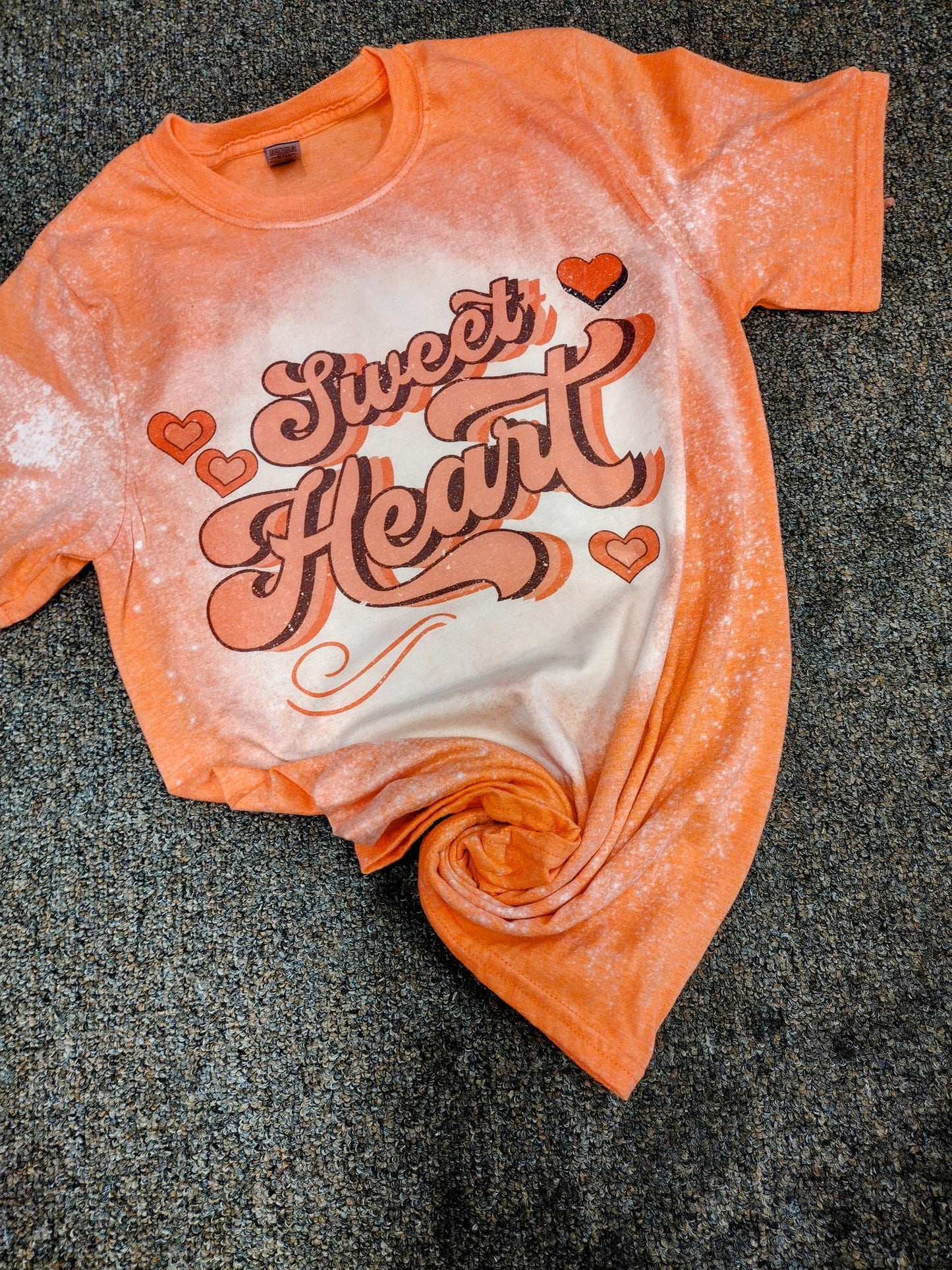 Sweet Heart Bleached Tees