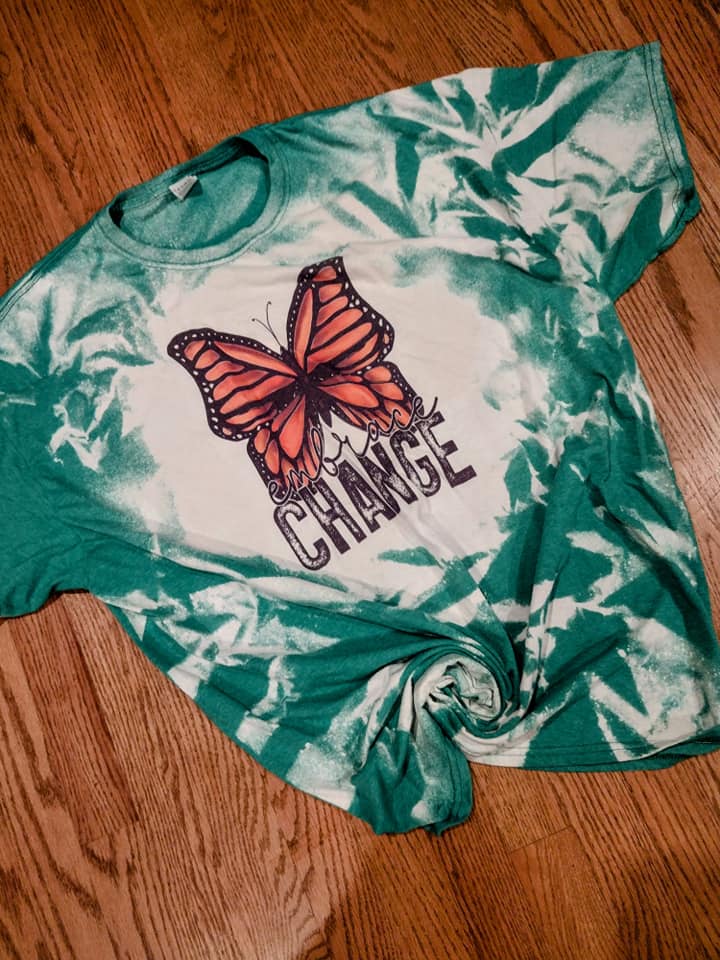Embrace change bleach tee