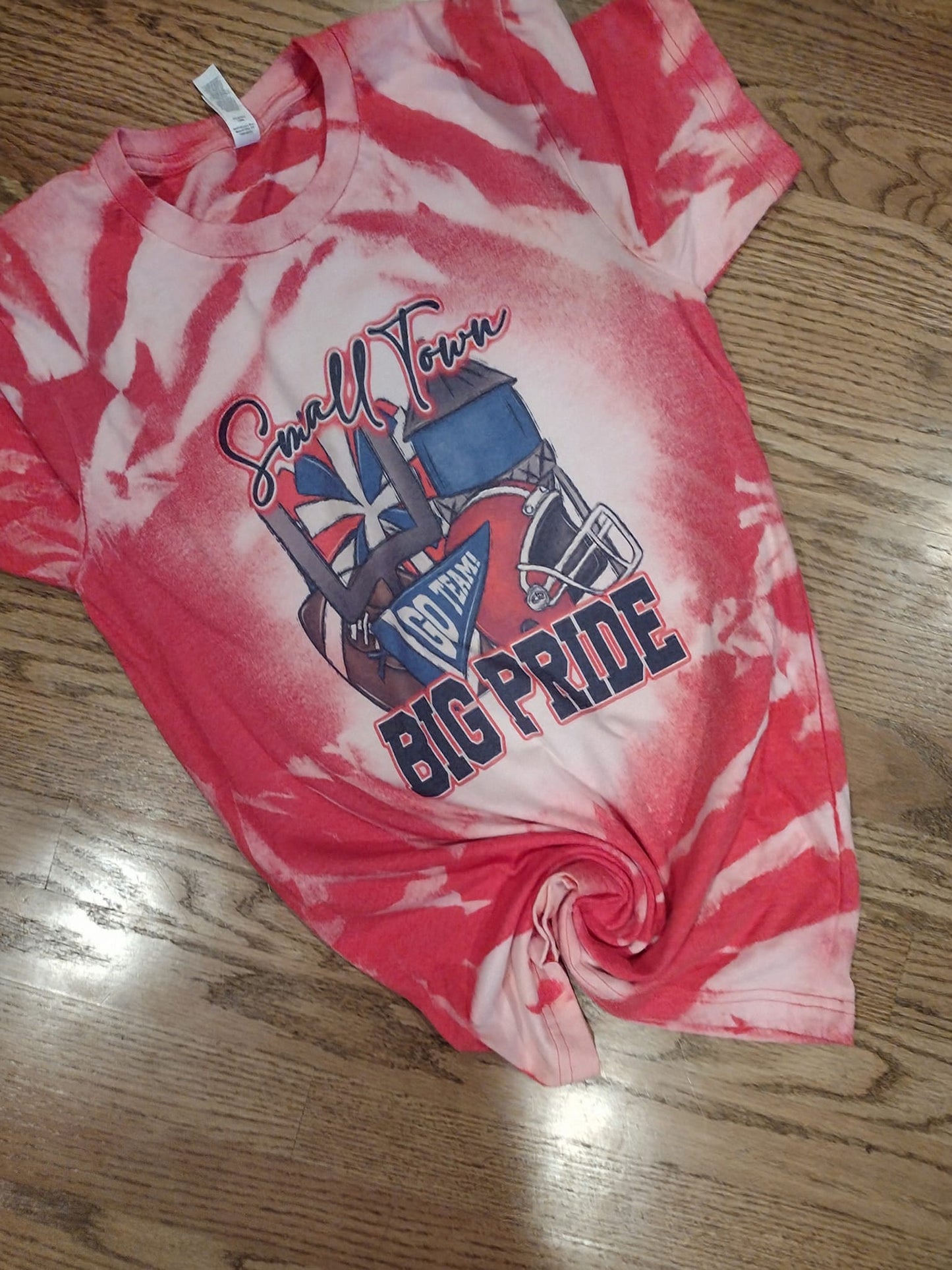 Small town big pride bleach tee