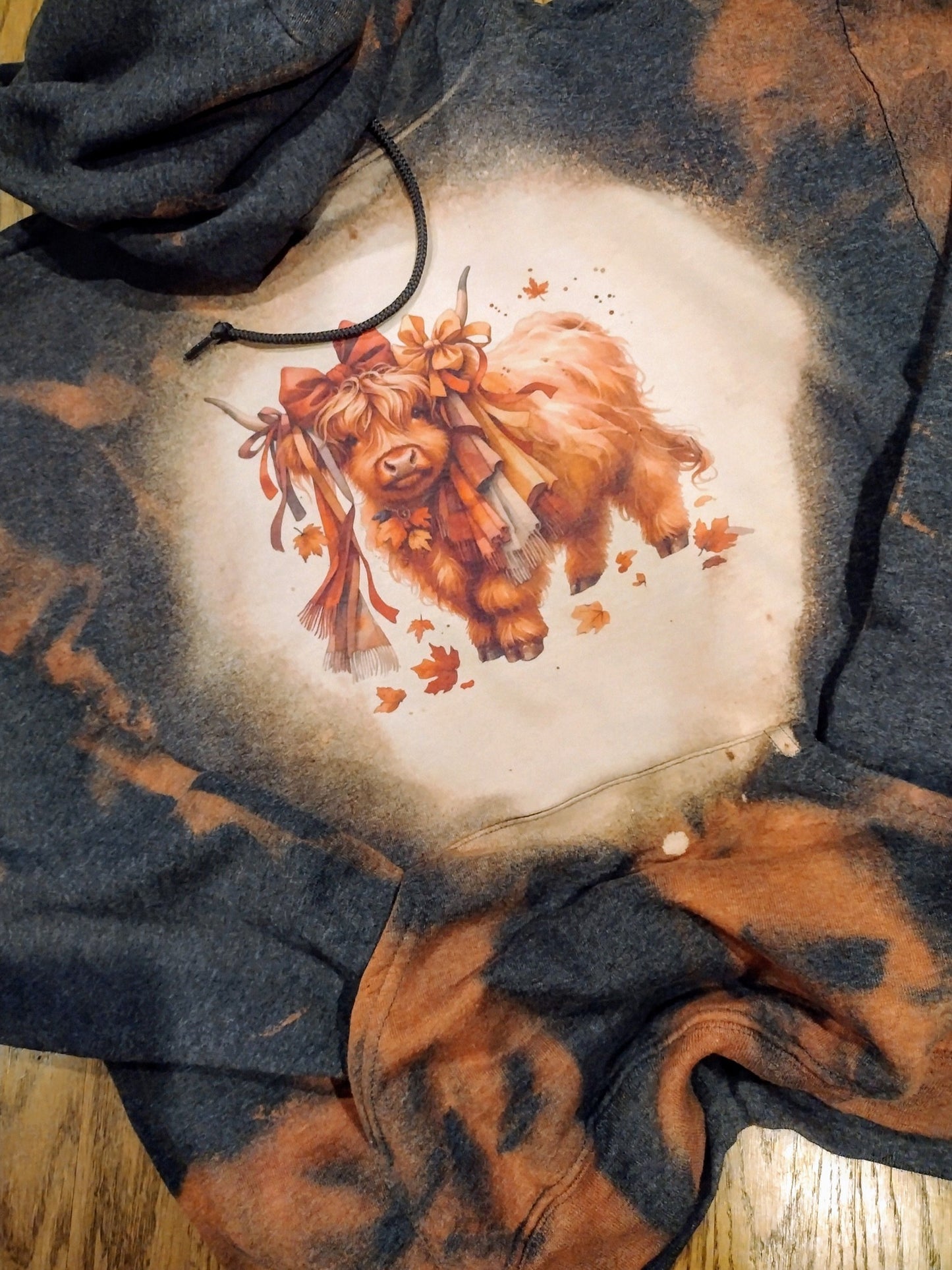 Cow bleached hoodie