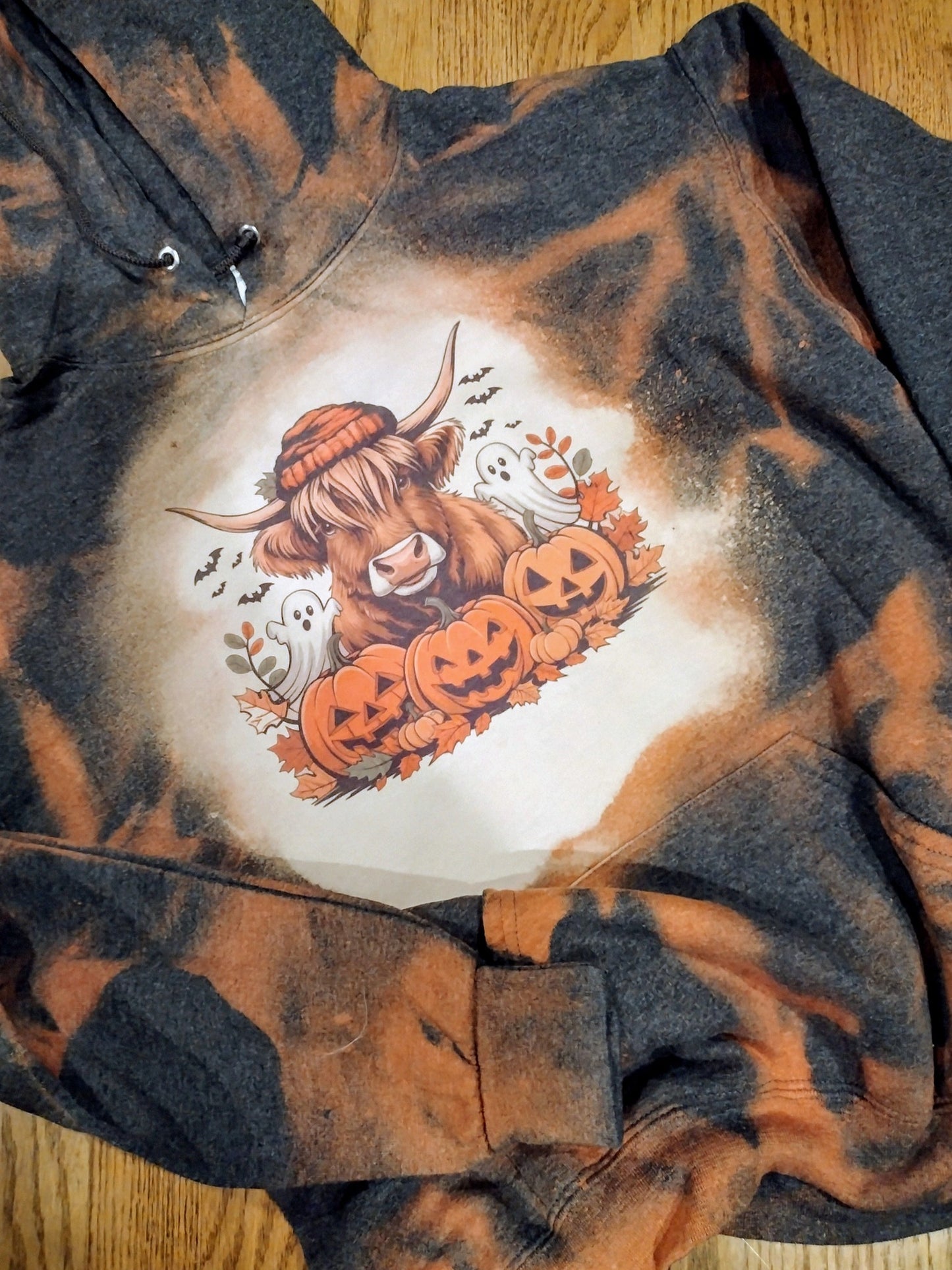 Cow bleached hoodie
