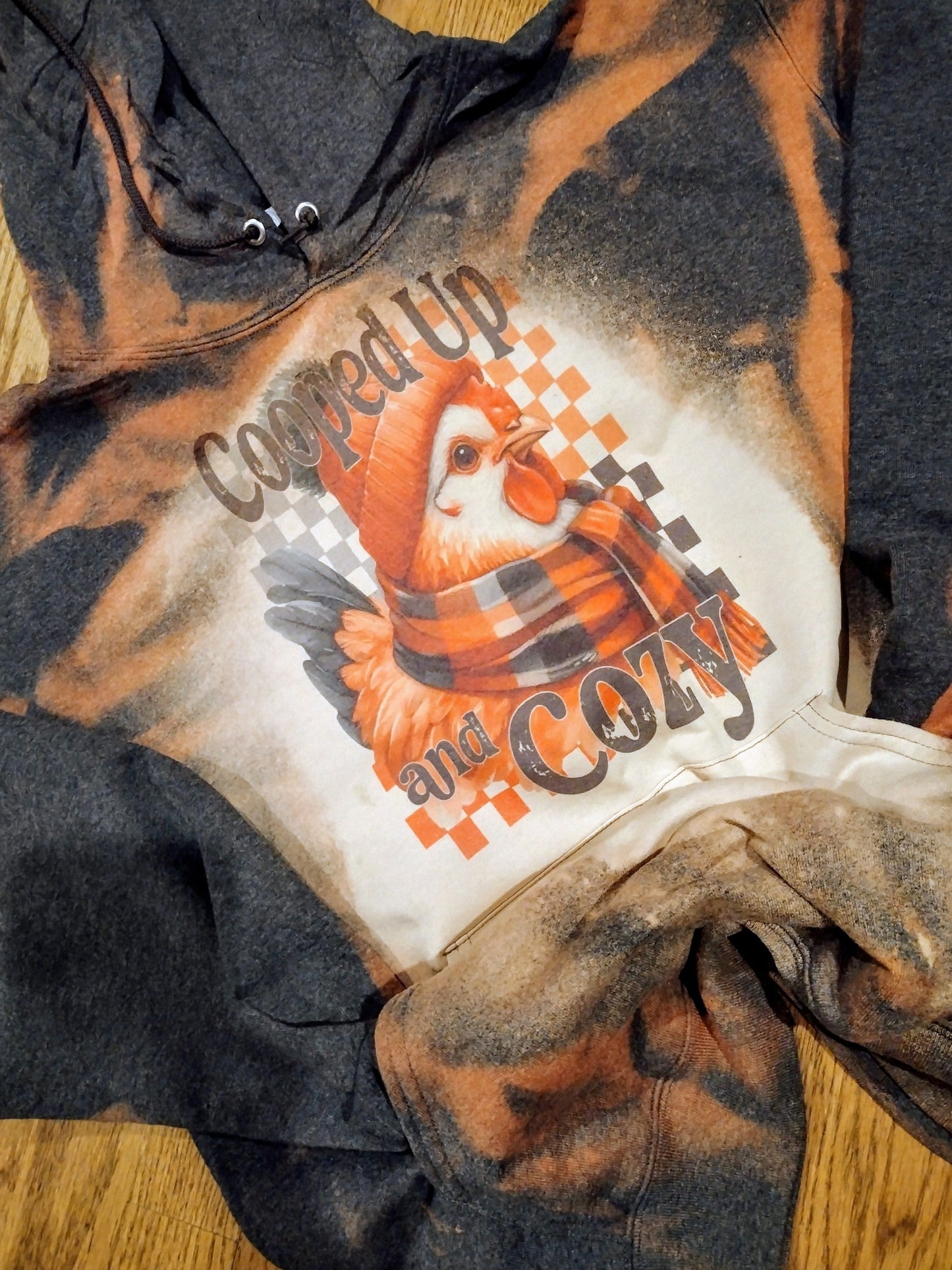 Copped up and cozy bleached hoodie