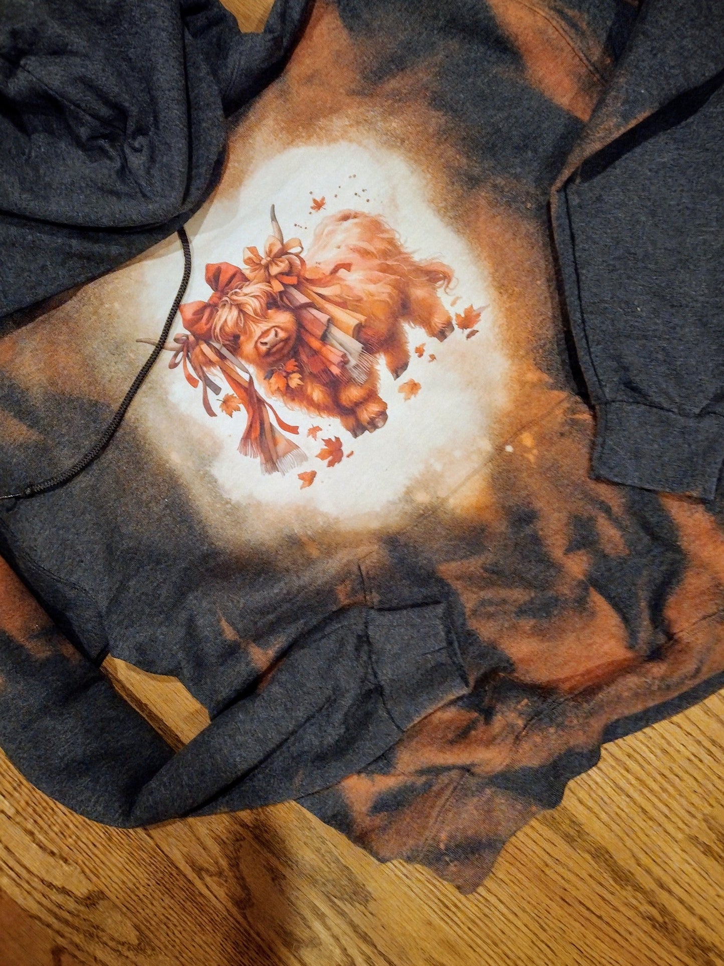 Cow bleached hoodie