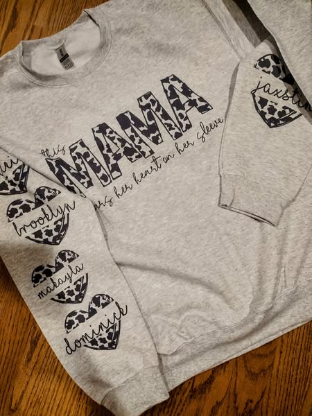 Custom mama cowhide sweatshirt