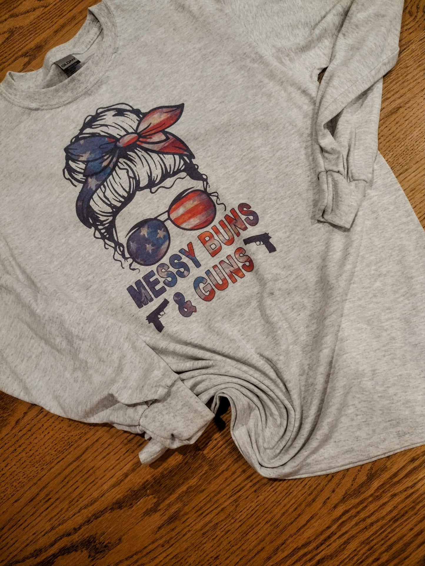 Messy Buns and guns long sleeve