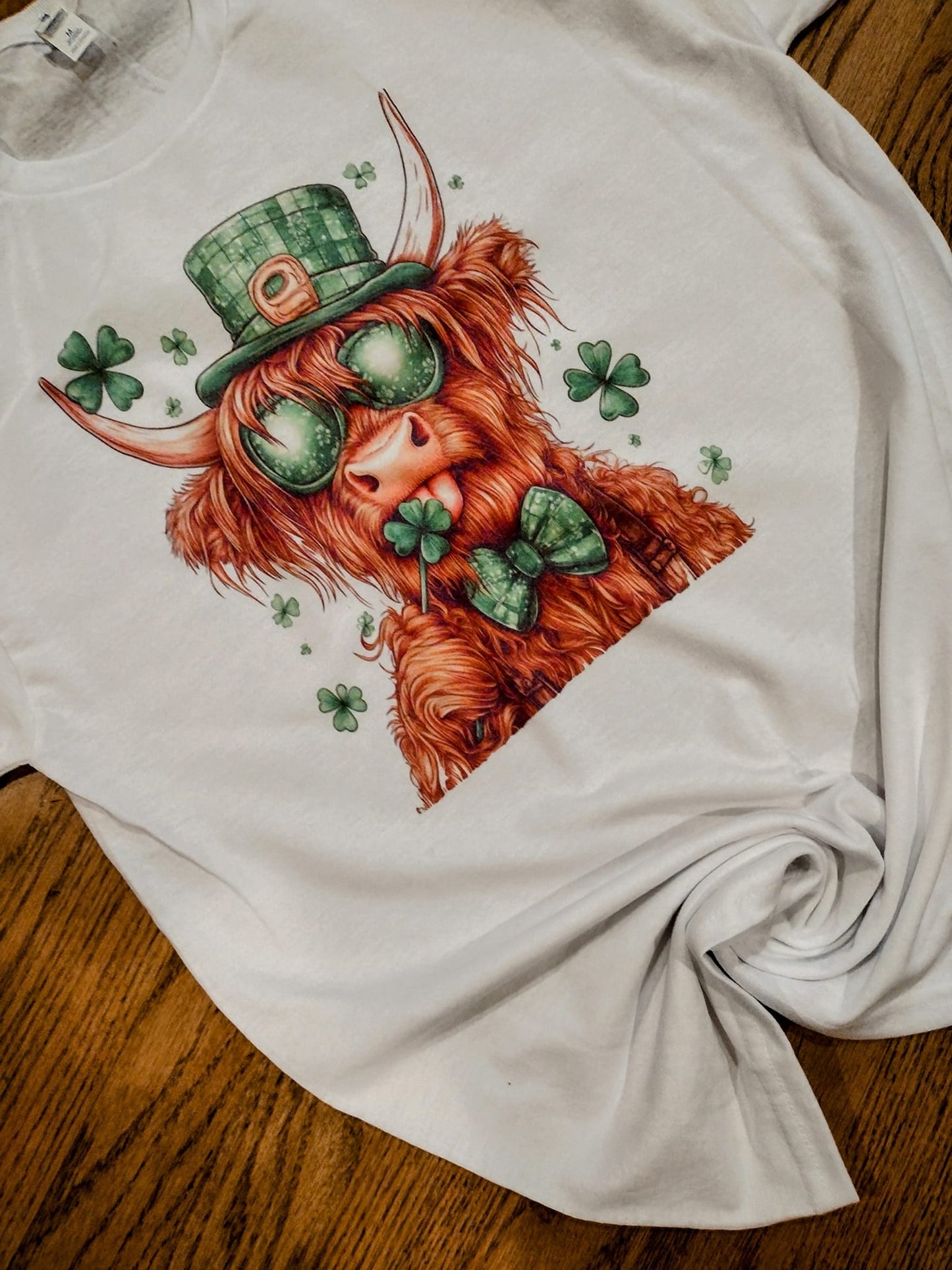 St.patricks day cow shirt