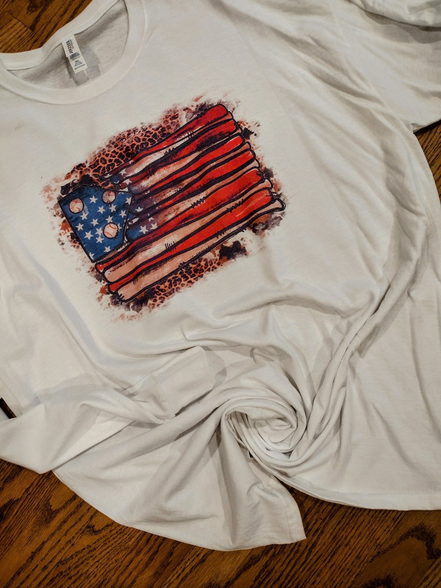 Baseball Leopard Flag long sleeve