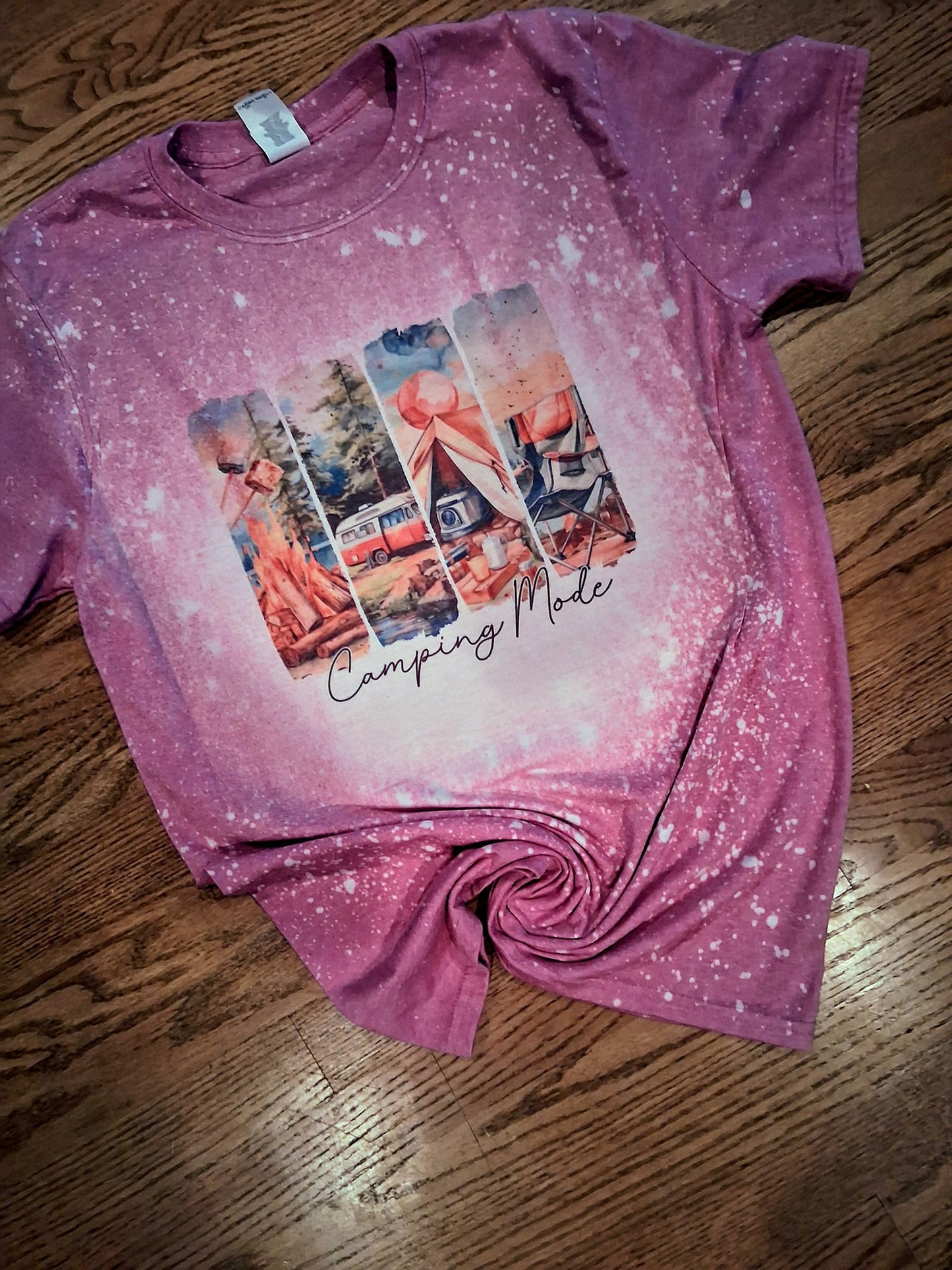 Camping mode bleach tee