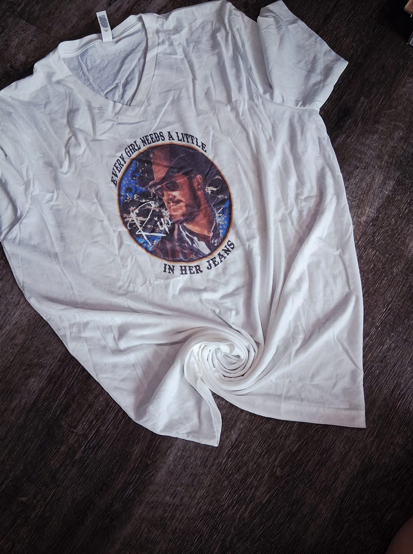 Every girl needs a rip in her jeans shirt