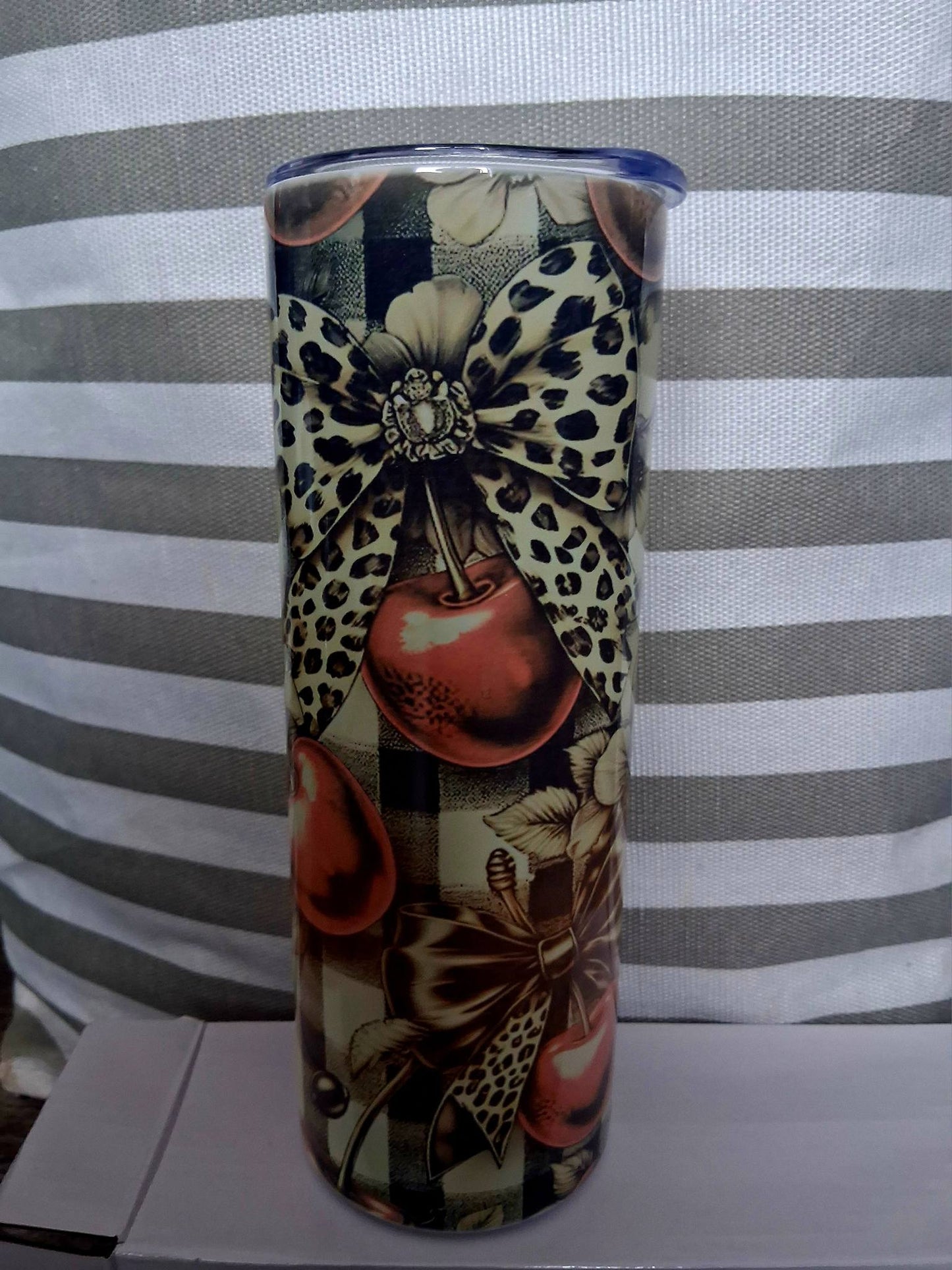 Cherry Leopard tumbler