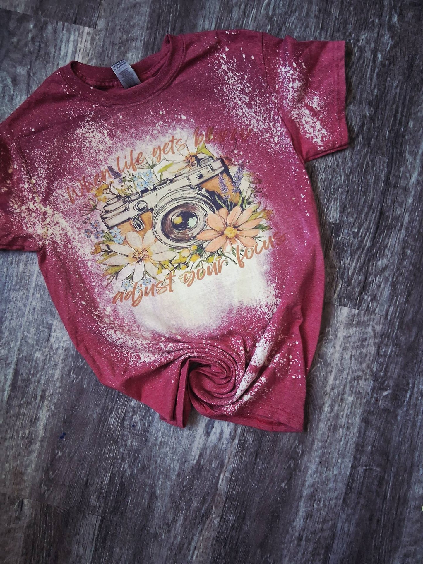 When life gets blurry bleach tee