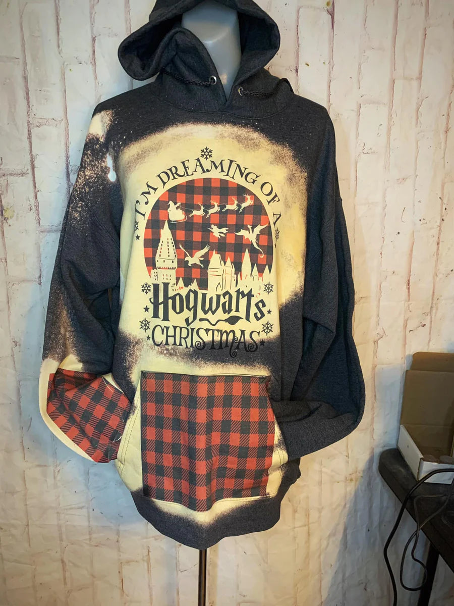 Im dreaming of a hog Bleached Hoodies