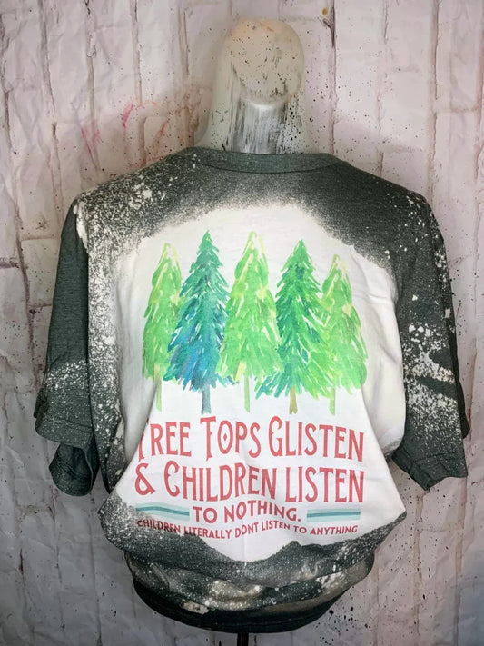Tree top glisten Bleached Tees