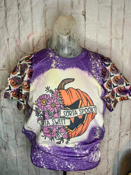 Sorta sweet Sorta Spooky Bleached Tees