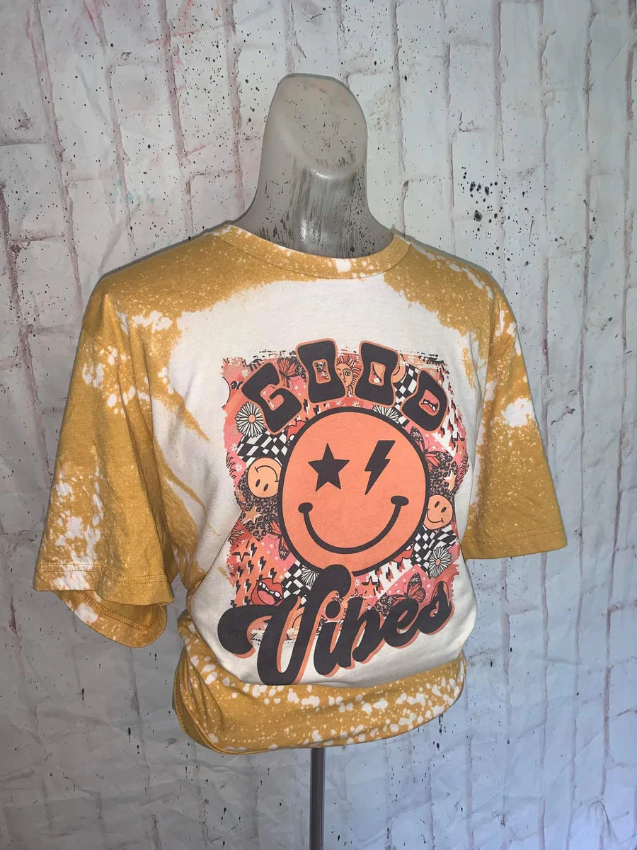 Good Vibes Bleached Tees