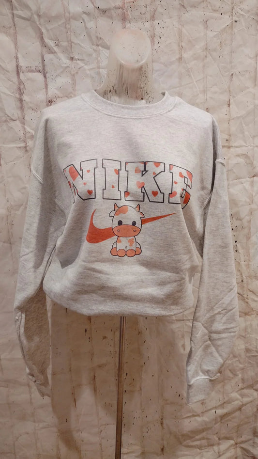 Valentine day cow Sweatshirt