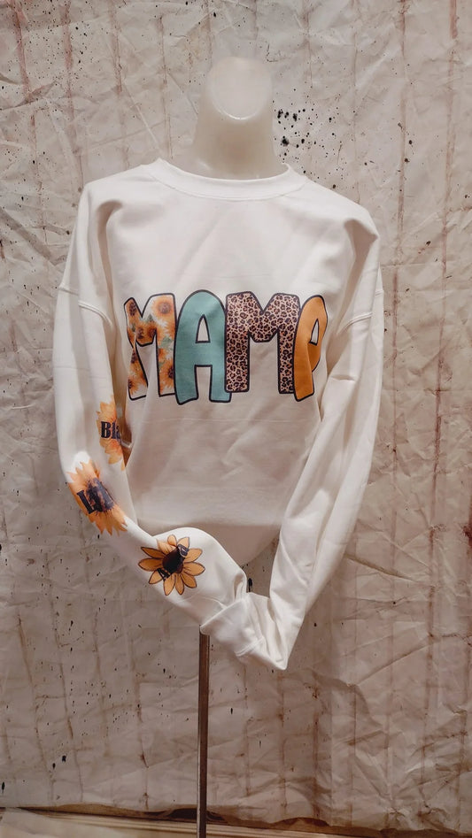 Mama custom sunflower Sweatshirt