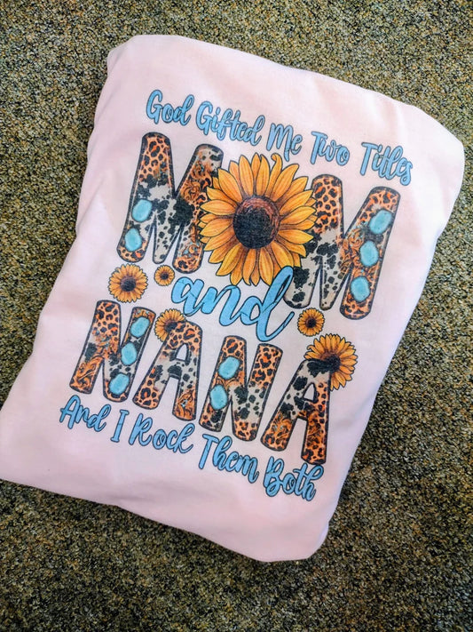 God gifted me two titles  Tee