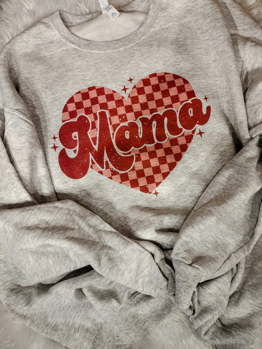 Mama Red Heart Sweatshirt