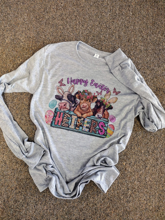 Happy Easter Heifers Long Sleeve