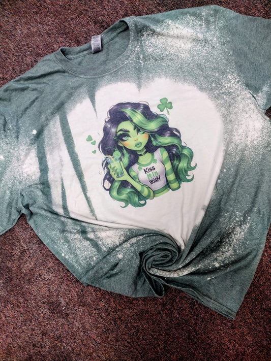 G St.Patricks day  Bleached Tees