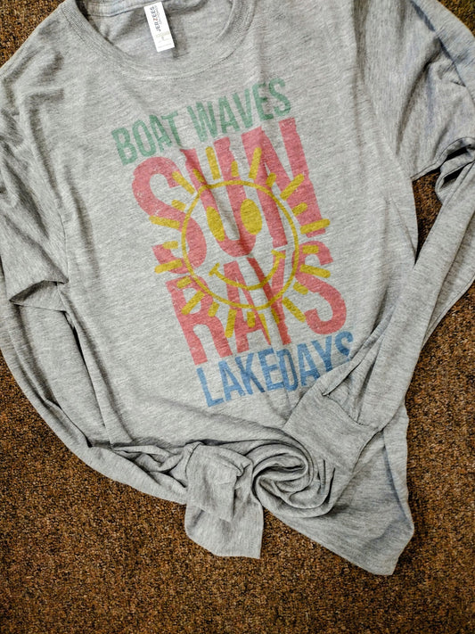 Boat waves Sun rays Long Sleeve