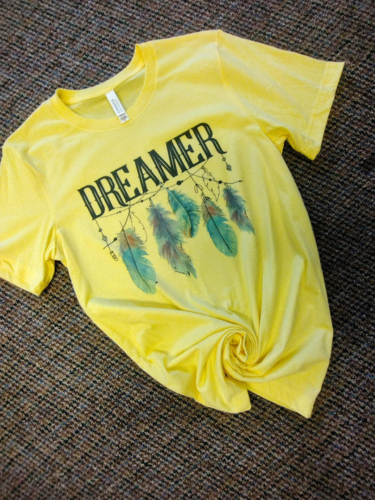 Dreamer Tee On Yellow