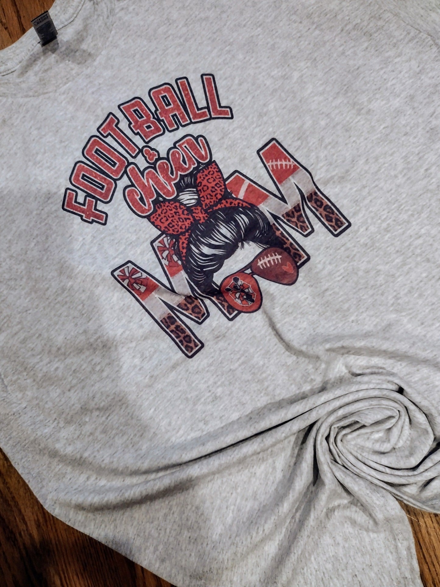 Football and cheer mom shirt