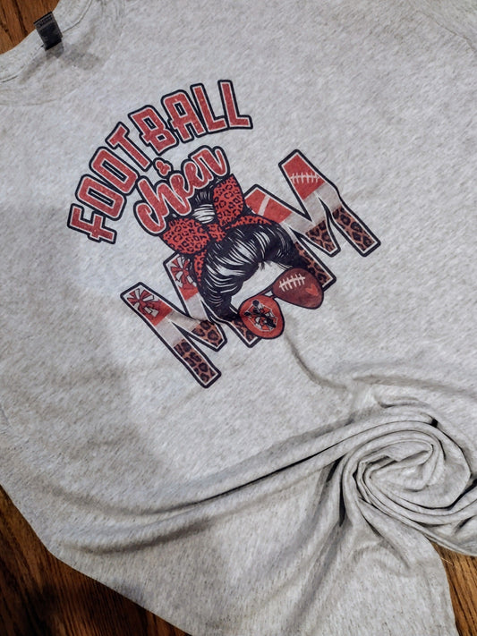 Football and cheer mom shirt