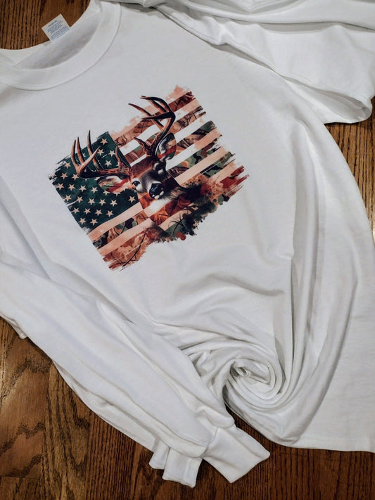 Deer flag long sleeve