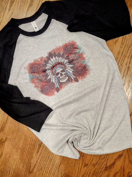 Indian Skull raglan