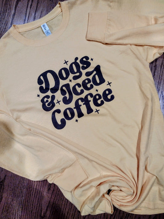 Dogs and iced coffee long sleeve