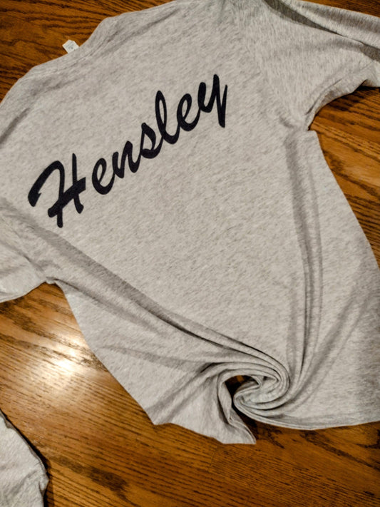 custom last name long sleeve