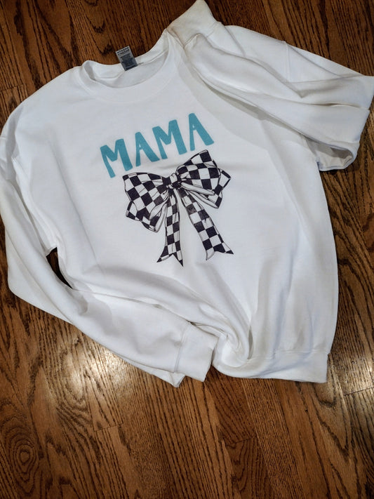 Mama Checkered Sweatshirt