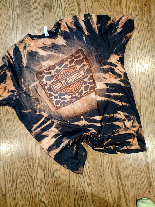 Cowhide bleach tee