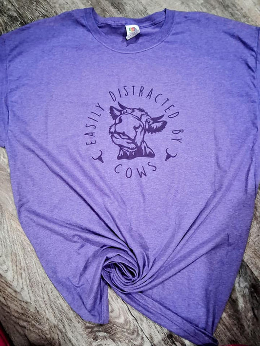 Distracted by cows shirt