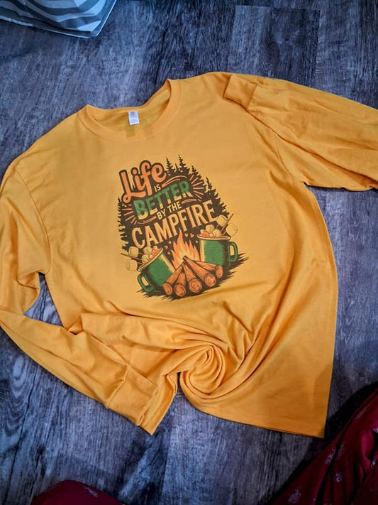 life is better by the campfire long sleeve