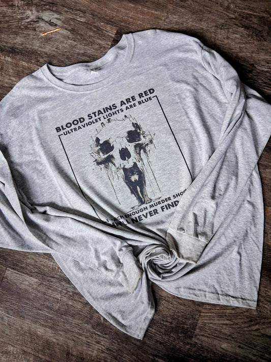 Blood stains are red long sleeve