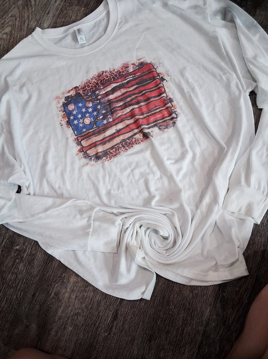 Baseball flag long sleeve