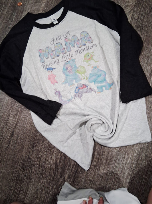 Mama of little monsters raglan