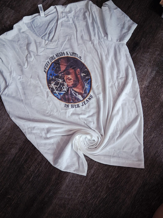 Every girl needs a rip in her jeans shirt